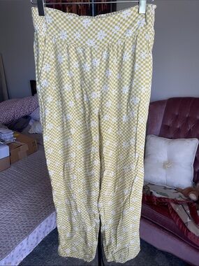 Green and White checkered pants